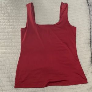 Dynamite Red/Pink Satin Thick Strap Tank Top